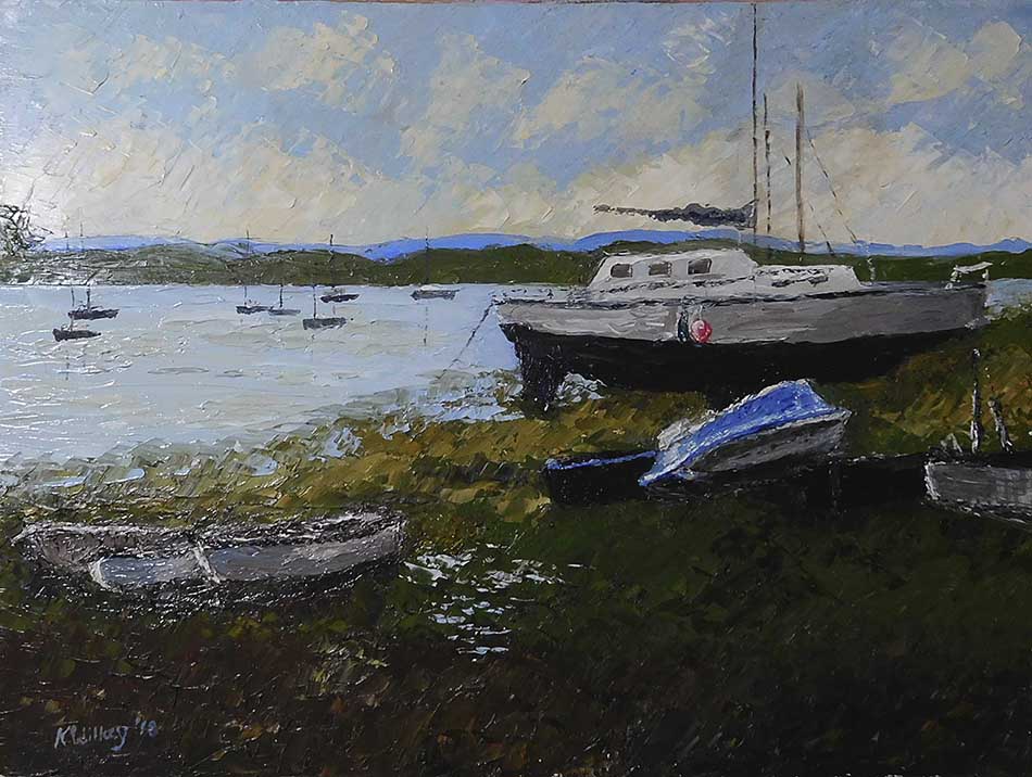 Boats at low tide